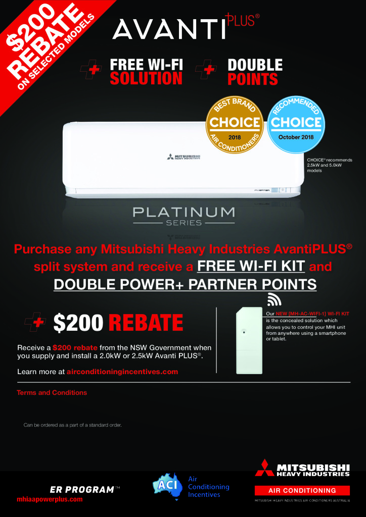 Avanti PLUS + FREE Wi-Fi + Double Points + $200 Rebate Flyer